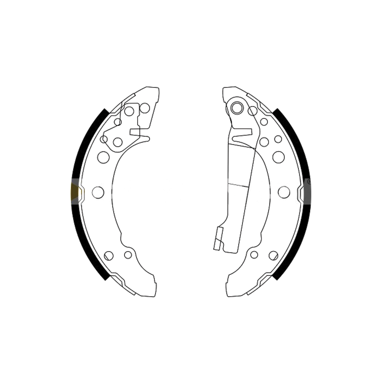0016 Kit Ganasce Freno Assale Posteriore per Audi, Seat, VW - (BREMSI) - immagine 1