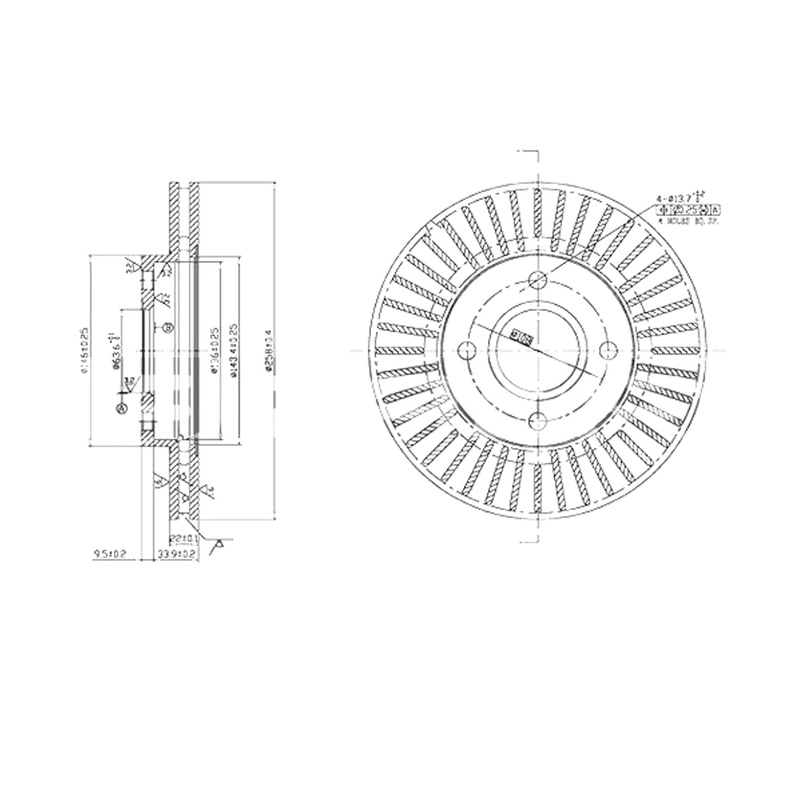 072 Coppia dischi freno Assale anteriore per Ford, Mazda - (BREMSI) - immagine 1