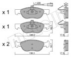 Freni kit pastiglie anteriori Fiat Punto 1.3 MJT / Punto 1.9 JTD -  22-0082-0