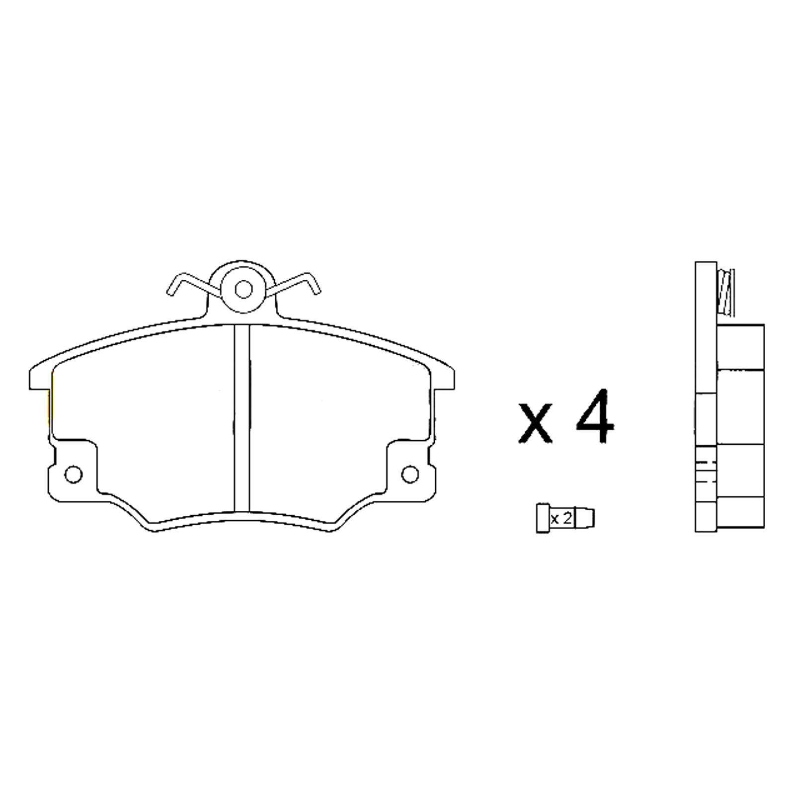 2268 Kit Pastiglie freno, Freno a disco Assale Anteriore per Fiat, Lancia, Seat, Lancia - (BREMSI) - immagine 1