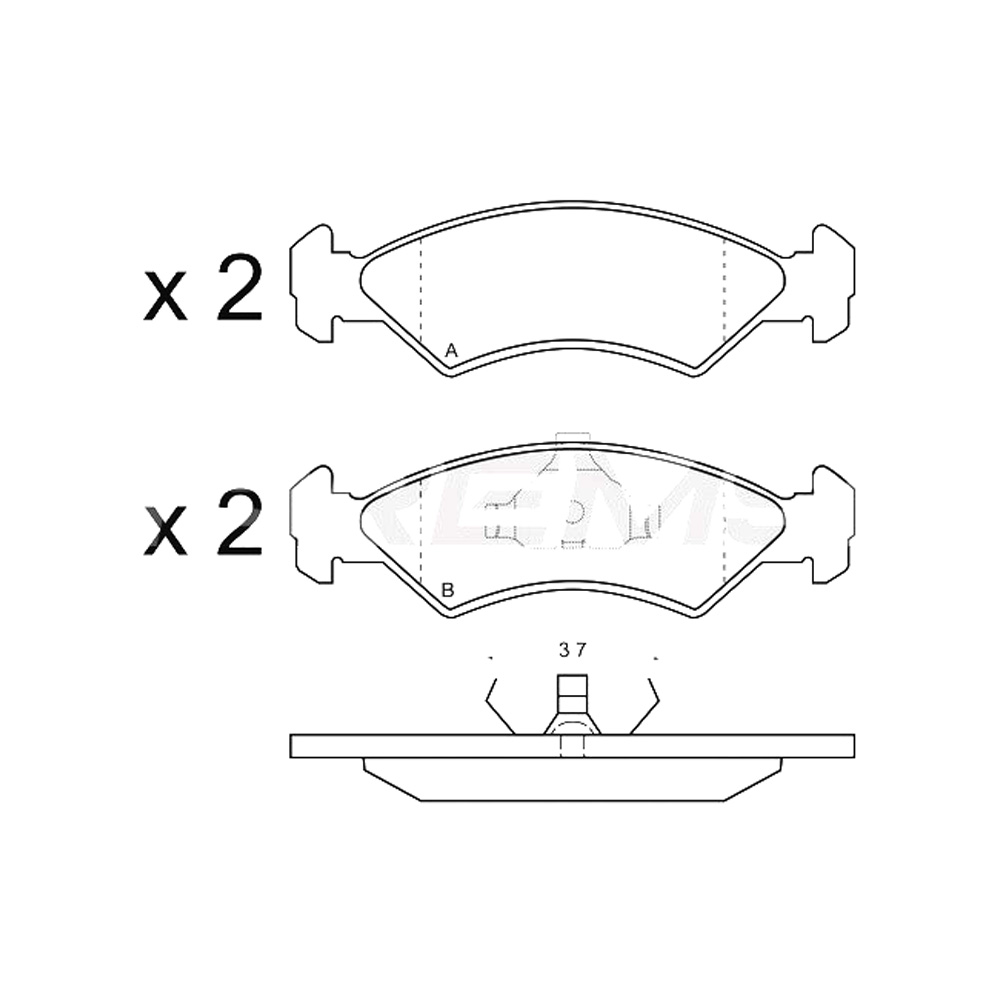 2427 Kit Pastiglie Freni, Freno a Disco Assale anteriore per Ferrari, Ford - (BREMSI) - immagine 1