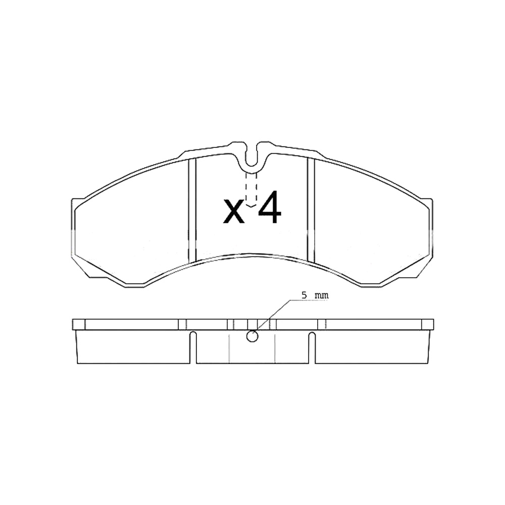 2706 Kit Pastiglie Freni, Freno a Disco Assale anteriore/posteriore per Iveco Daily - (BREMSI) - immagine 1