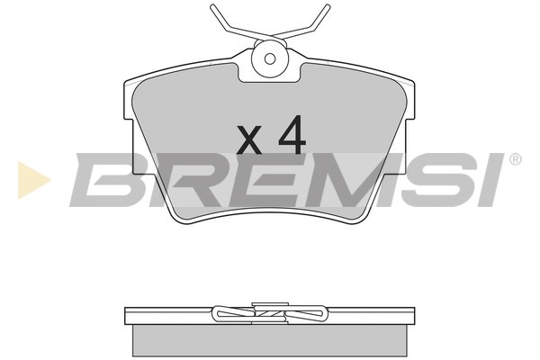 2866 Kit Pastiglie Freni, Freno a disco Assale posteriore per Nissan, Volkswagen, Opel - (BREMSI) - immagine 1
