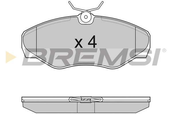 3012 Kit Pastiglie Freni, Freni a disco Assale anteriore per Nissan, Opel, Renault - (BREMSI) - immagine 1