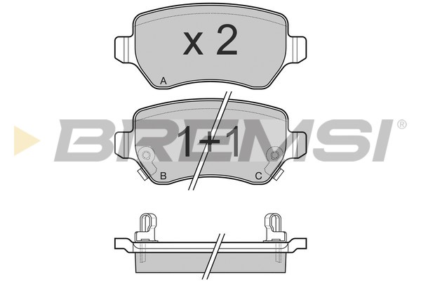 3027 Freni kit pastiglie posteriori Kia - Opel - BP3027 - immagine 1