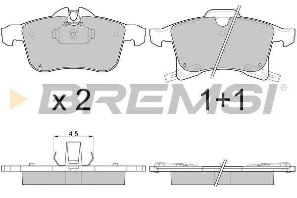 3095 Kit Pastiglie Freni, Freni a disco Assale anteriore per Opel, Vauxhall - (BREMSI) - immagine 1