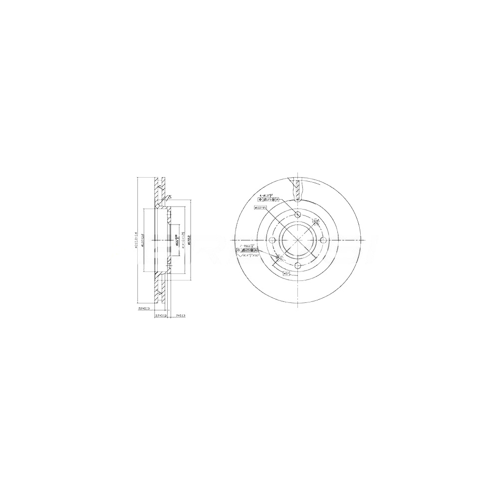 image_5b36079284773_140 Coppia dischi freno Assale anteriore per Peugeot, Citroen - (BREMSI) - immagine 1