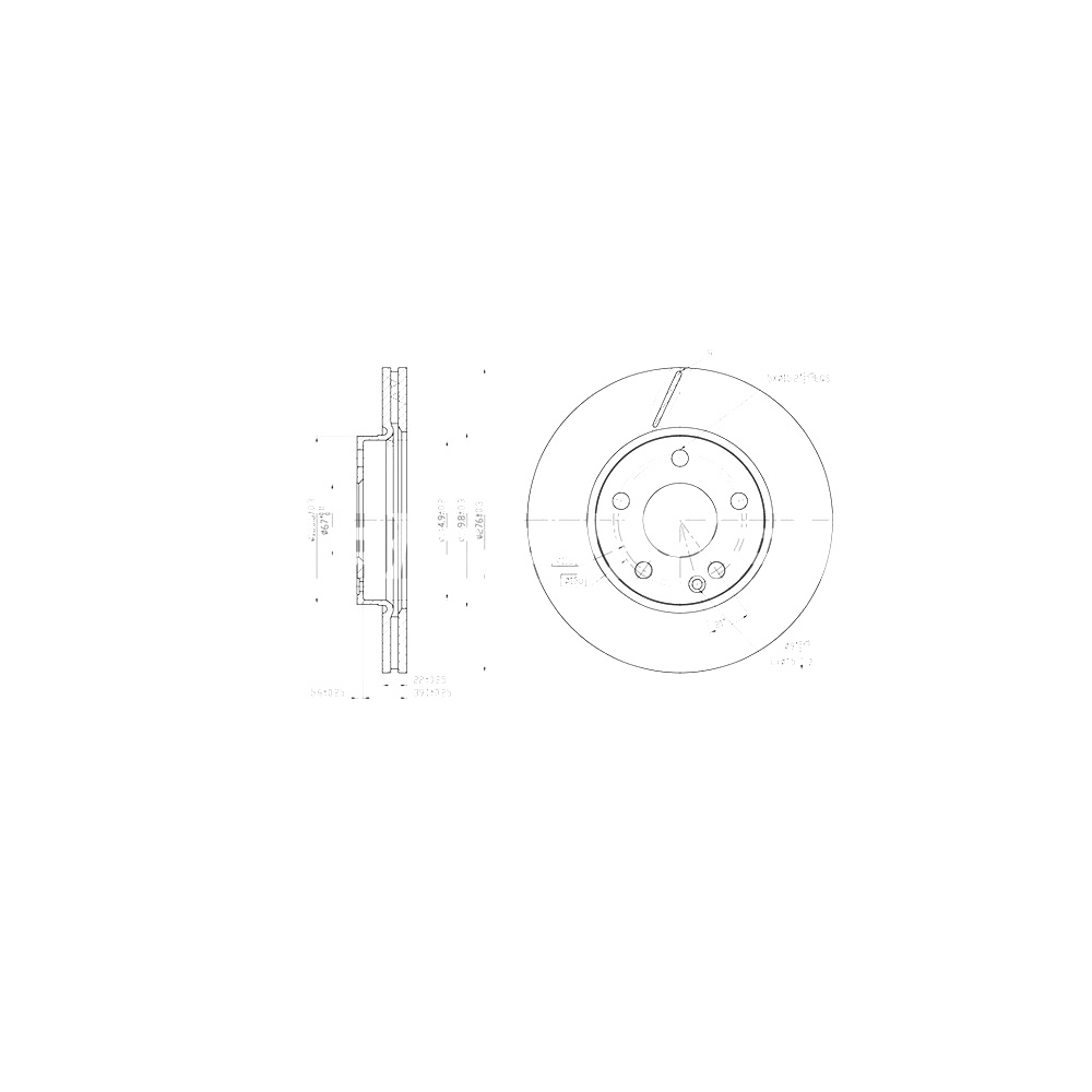 image_5b363b8259033_220 Coppia dischi freno Assale anteriore per Mercedes-Benz Classe A/B - (BREMSI) - immagine 1