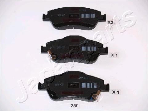 pa-250af pastiglie freni anteriori toyota auris pa-250af japanparts - immagine 1