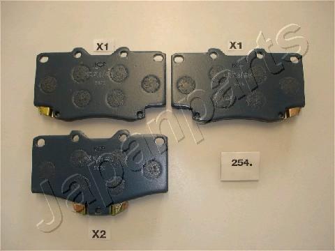 pa-254af pastiglie freni anteriori toyota 4 runner/hilux ii pick-up/land cruiser/land cruiser 80/land cruiser hardtop pa-254af japanparts - immagine 1