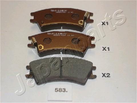 pa-583af pastiglie freni anteriori hyundai atos-atos prime pa-583af japanparts - immagine 1