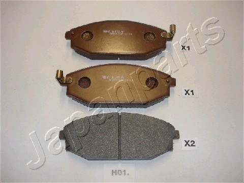pa-h01af Pastiglie freni anteriori hyundai galloper(i-ii) pa-h01af japanparts - immagine 1