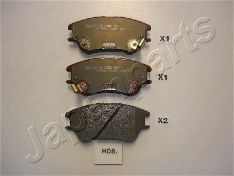 pa-h08af Pastiglie freni anteriori hyundai atos-atos prime pa-h08af japanparts - immagine 1