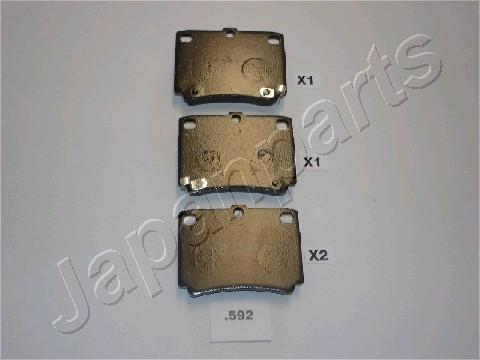 pp-592af Pastiglie freni posteriori mitsubishi pajero classic-pajero sport pp-592af japanparts - immagine 1