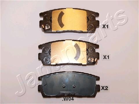 pp-w04af Freni kit pastiglie posteriori Chevrolet Captiva / Opel Antara - JAPANPARTS PP-W04AF - immagine 1