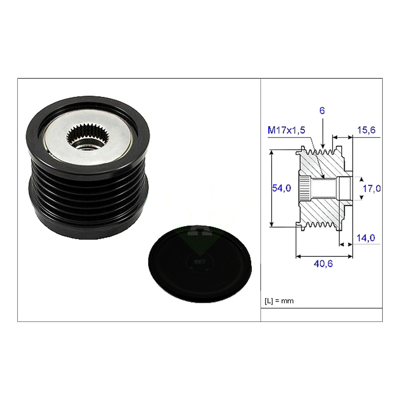 4005108802613.j Dispositivo Ruota Libera Alternatore - INA 535 0230 10 - immagine 1