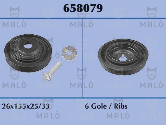 845520178514095 Puleggia cinghia albero motore - Malò 658079 - immagine 1