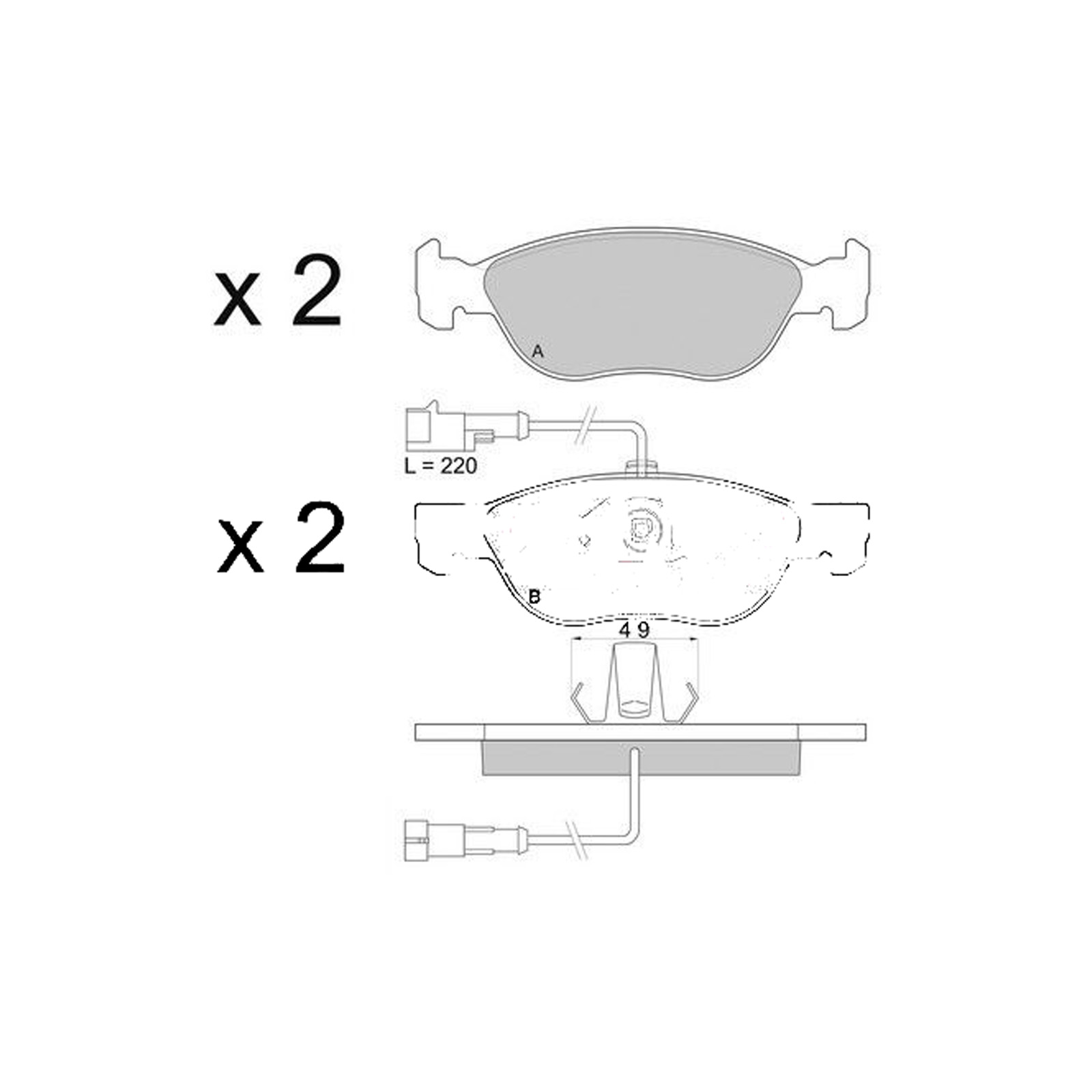 bp2677 Pastiglie Freno - Alfa Romeo 145 - immagine 1