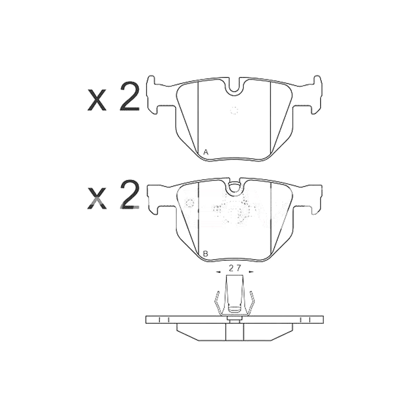 bp3173 Pastiglie Freno - BMW Serie 3; 5; 6; 7 - immagine 1