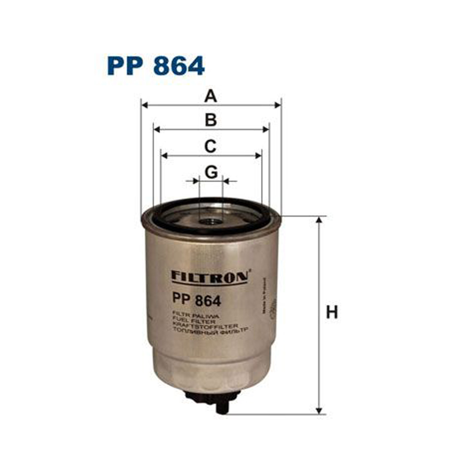 pp864 Filtro Carburante Citroen, Fiat, Peugeot, Rover 100 - immagine 1