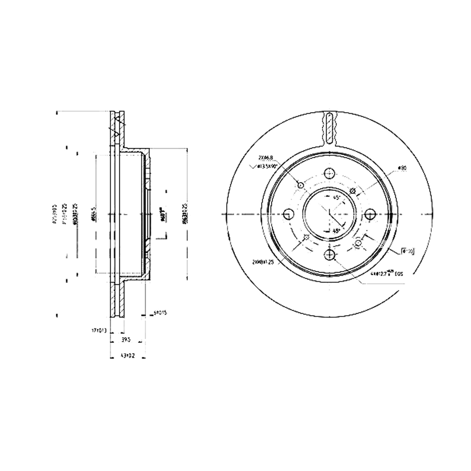 845520633995069 Discofreno - Bremsi DBB509V - immagine 1