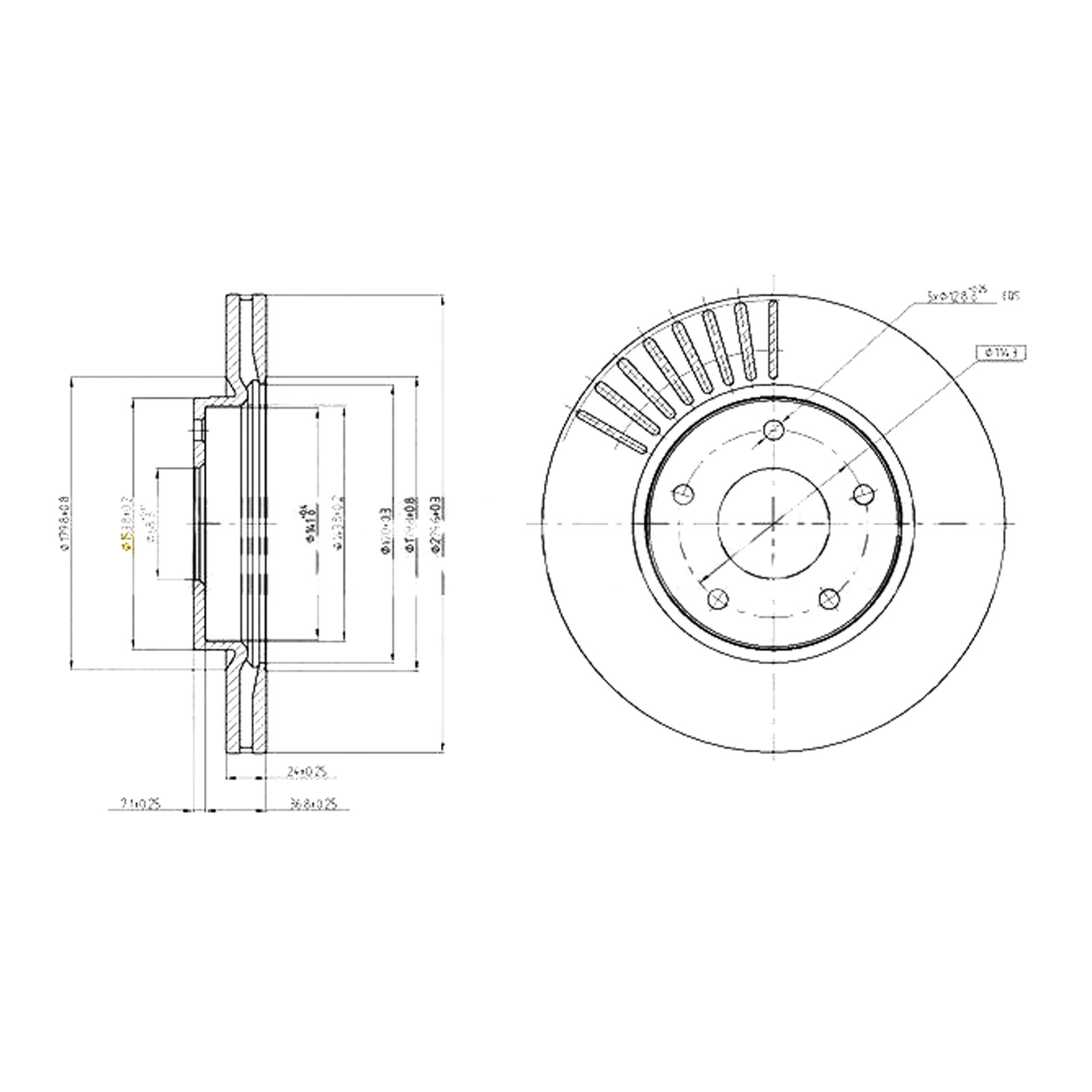 845520633995506 Discofreno - Bremsi DBC100V - immagine 1