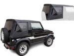 Soft Top Cappottina NERA RAPTOR 4x4 con VETRI OSCURATI per Suzuki SJ Samurai Santana - immagine 4