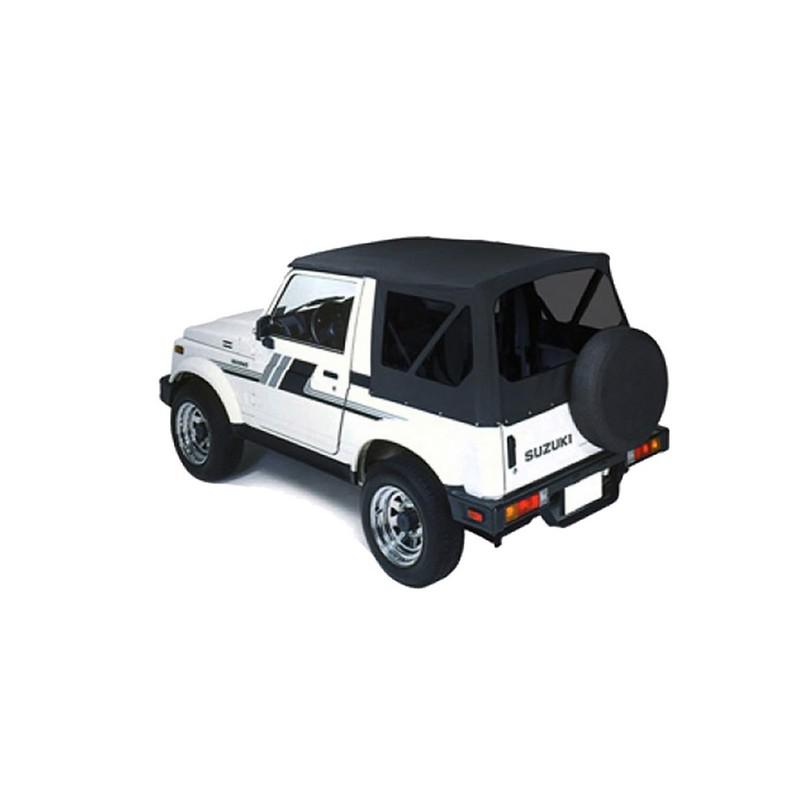 cappottina-soft-top-capote-suzuki-samurai-sj-410-413-santana Cappottina Soft Top Impermeabile Nera Vetri Scuri Suzuki Sj Samurai Santana - immagine 1