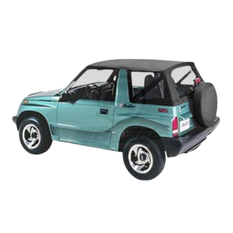 l_09871a Cappottina Soft Top Impermeabile Nera Vetri Chiari Per Suzuki Vitara - immagine 1