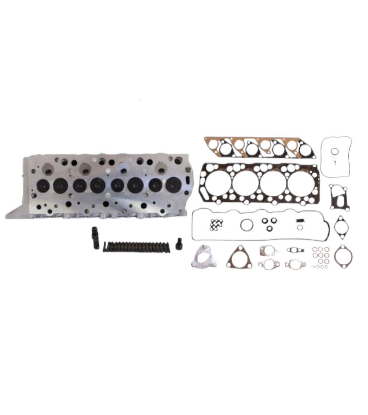 IMG_8990 Kit Testata Motore COMPLETA (valvole incassate) per Mitsubishi Pajero L200 e Galloper motore 4D56 completa di bulloni testata, serie guarnizioni smeriglio e serie testata - immagine 1